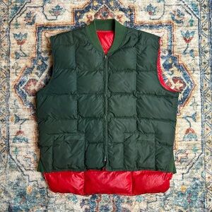 Vintage 1970s Pioneer Reversible Puffer Vest Large